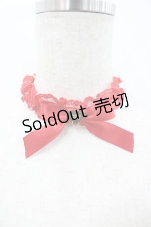 画像: Angelic Pretty / レースハートチャームチョーカー  赤Ｘゴールド I-26-02-28-128-AP-AC-SA-ZI