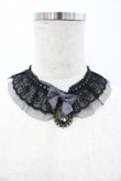 画像1: Chill Outs / リボンストーンレースチョーカー  黒 I-26-02-28-129-LO-AC-SA-ZI (1)