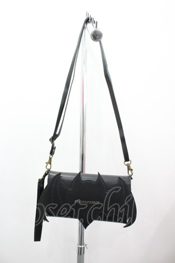 画像1: ATELIER PIERROT / Nocturnal Grave” Batwing Wallet Bag  黒 I-26-02-28-143-EL-ZA-SA-ZI (1)