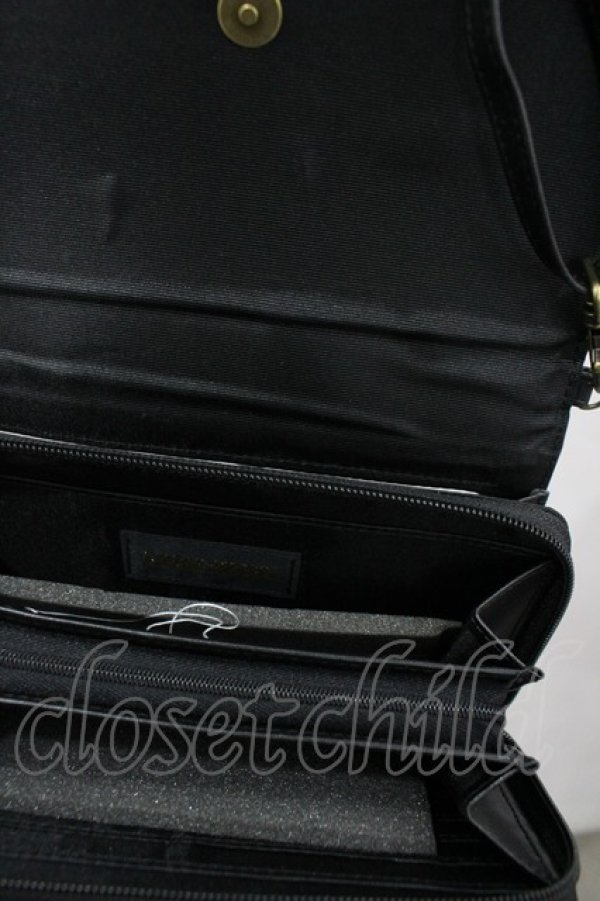 画像4: ATELIER PIERROT / Nocturnal Grave” Batwing Wallet Bag  黒 I-26-02-28-143-EL-ZA-SA-ZI (4)