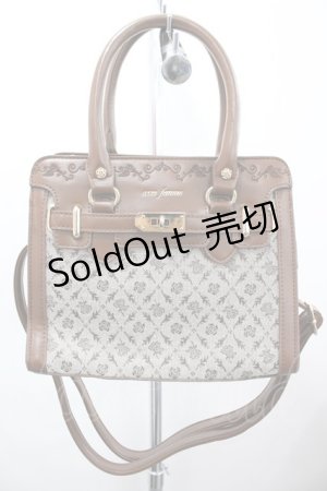 画像: axes femme / 異素材コンビ2WAYバッグ  ブラウン I-26-02-28-144-AX-BG-SA-ZI