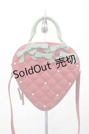 画像: Maison de FLEUR / いちごパールショルダーバッグ  赤 I-26-02-28-147-LO-BG-SA-ZI