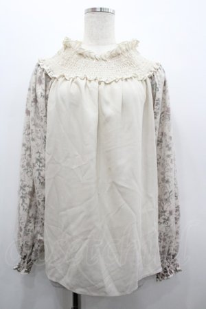 画像: axes femme / ミュルーズ袖ボリュームブラウス  生成り I-26-02-28-015-AX-BL-SA-ZI