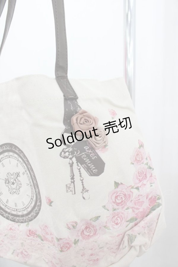 画像2: axes femme / バラ柄ゴージャストートバッグ   I-26-02-28-153-AX-BG-SA-ZI (2)