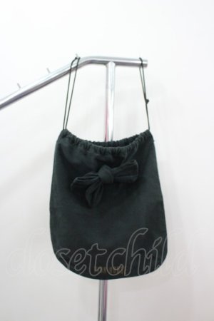 画像: PINK HOUSE / リボン&ロゴ巾着  黒 I-26-02-28-154-LO-ZA-SA-ZT0304X