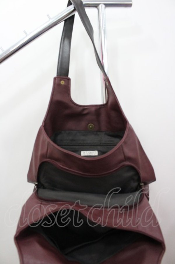 画像3: axes femme / ローズモチーフレザーハンドバッグ  ボルドー I-26-02-28-156-AX-BG-SA-ZI (3)