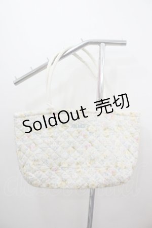 画像: PINK HOUSE / ローズプリントキルティングトートバッグ  サックス I-26-02-28-158-LO-BG-SA-ZT0304X