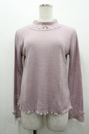 画像: axes femme / バラボトルネックプルオーバー  ピンク I-26-02-28-016-AX-TO-SA-ZI