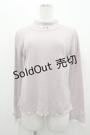 画像: axes femme / バラボトルネックプルオーバー  ピンク I-26-02-28-016-AX-TO-SA-ZI