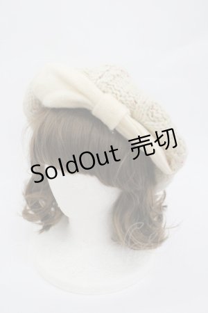 画像: LIZ LISA / リボンニットベレー帽  アイボリー I-26-02-28-164-LO-AC-TE-ZT0304X