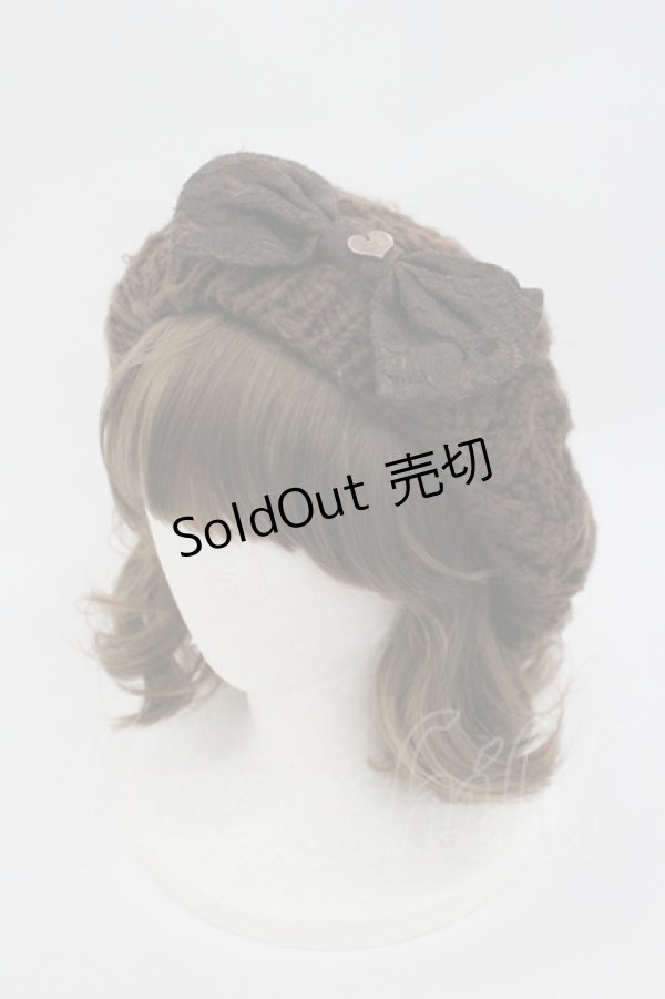 画像1: LIZ LISA / リボンニットベレー帽  ブラウン I-26-02-28-166-LO-AC-TE-ZI (1)