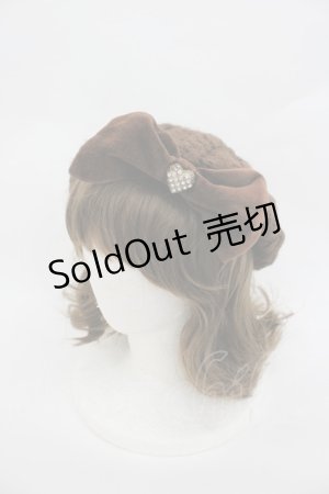 画像: LIZ LISA / リボンニットベレー帽  ブラウン I-26-02-28-167-LO-AC-TE-ZI