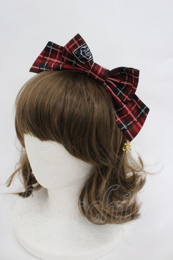 画像1: Angelic Pretty / British Bearカチューシャ  赤 I-26-02-28-171-AP-AC-SA-ZI (1)