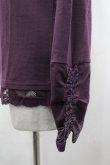 画像3: axes femme / 袖先レースハイネックカットソー  パープル I-26-02-28-017-AX-TO-SA-ZI (3)