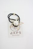 画像1: axes femme / パールＸフレームヘアゴム  ゴールドＸ赤 I-26-02-28-185-AX-AC-SA-ZI (1)