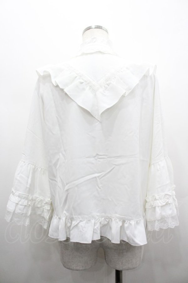 画像2: axes femme / 姫袖風フレア袖ブラウス F 白 I-26-02-28-019-AX-BL-SA-ZI (2)