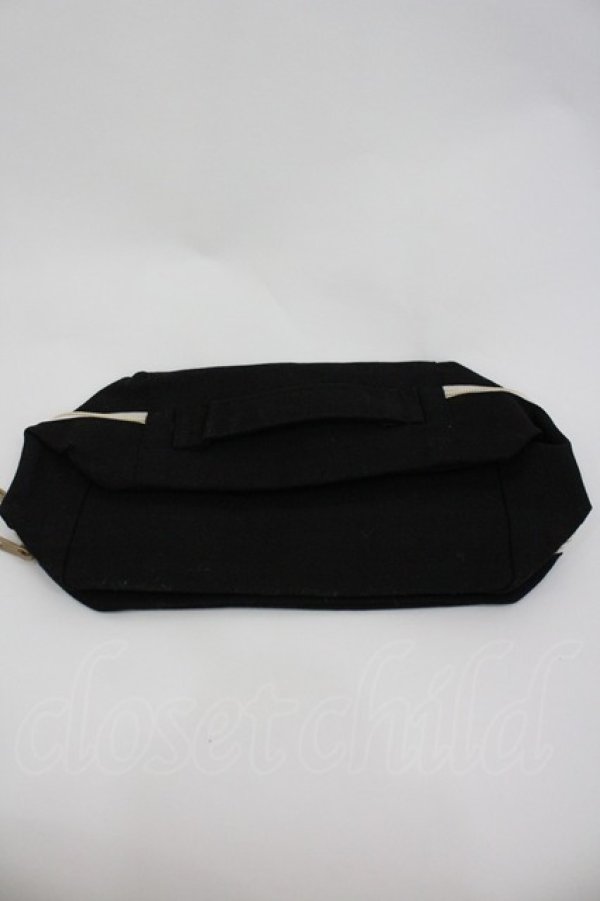 画像2: PINK HOUSE / ロゴポーチ  黒Ｘ白 I-26-02-28-206-LO-ZA-SA-ZI (2)