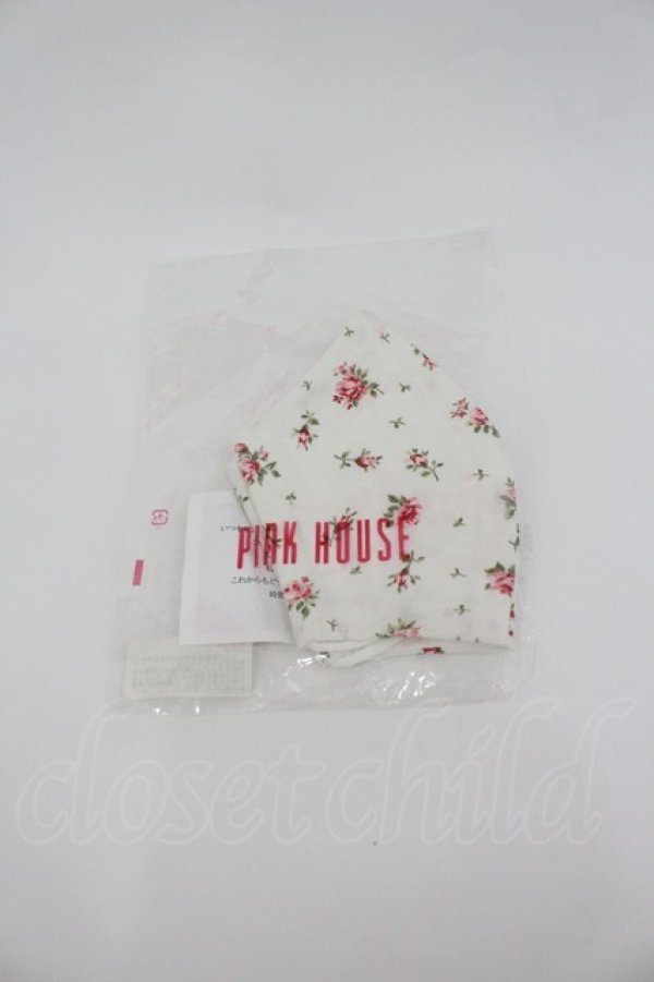 画像1: PINK HOUSE / マスク  白 I-26-02-28-207-LO-ZA-SA-ZI (1)