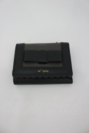 画像: m petit by misako / 3つ折り財布  黒 I-26-02-28-208-LO-ZA-SA-ZT0304X