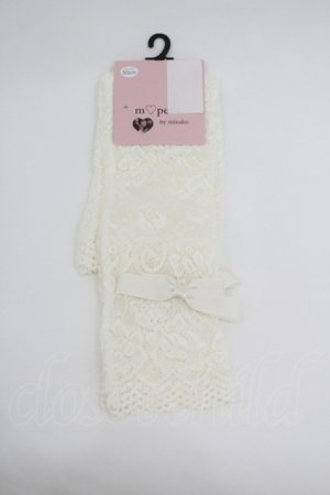 画像: m petit by misako / AMレースロングアームカバー  アイボリー I-26-02-28-210-LO-ZA-SA-ZT0304X