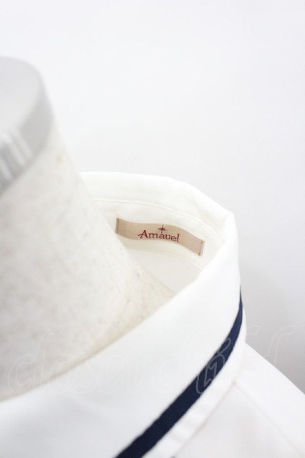 画像3: Amavel / Emblemクロスタイブラウス  白 I-26-02-28-002-CA-BL-SA-ZI (3)