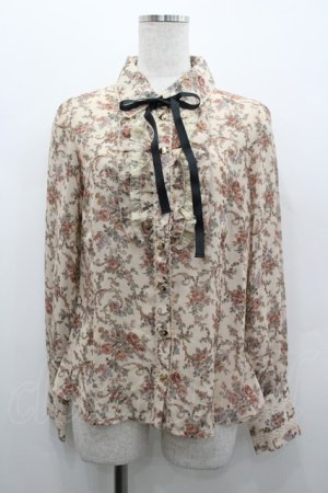 画像: axes femme / ミュルーズ染色美術館コラボブラウス  ベージュ I-26-02-28-020-AX-BL-SA-ZI