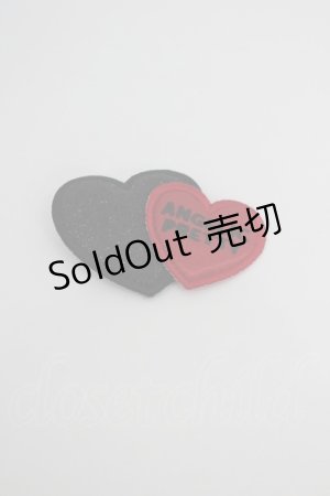 画像: Angelic Pretty / Twin Heartクリップ  黒Ｘ赤 I-26-02-28-217-AP-ZA-SA-ZI