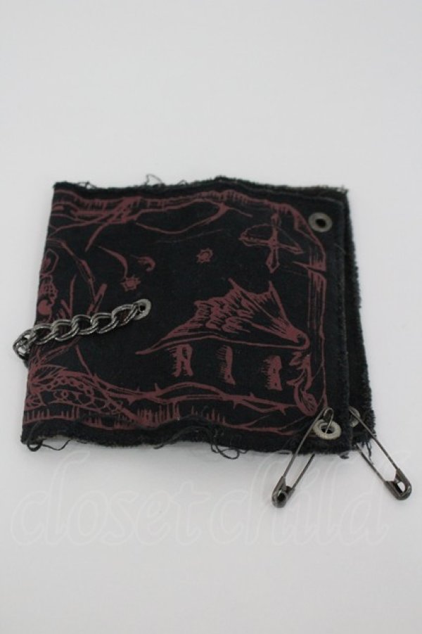 画像1: BPN / ドクロチェーンワッペン  黒Ｘ赤 I-26-02-28-219-GO-ZA-SA-ZI (1)