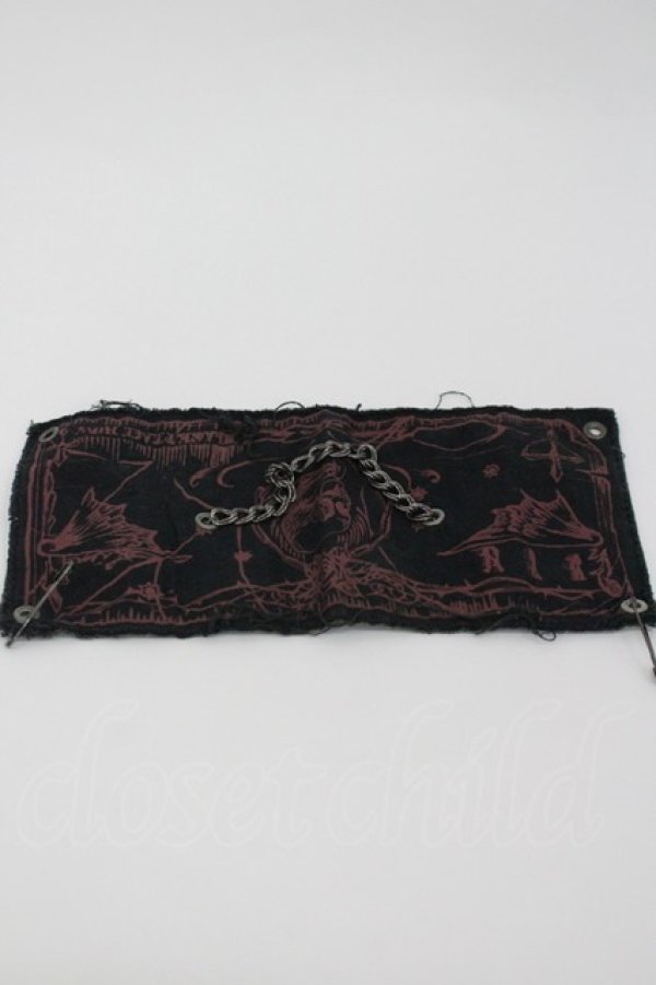 画像3: BPN / ドクロチェーンワッペン  黒Ｘ赤 I-26-02-28-219-GO-ZA-SA-ZI (3)