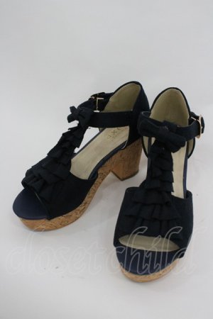 画像: axes femme / スエードフリルサンダル M コン I-26-02-28-228-AX-SH-SA-ZI