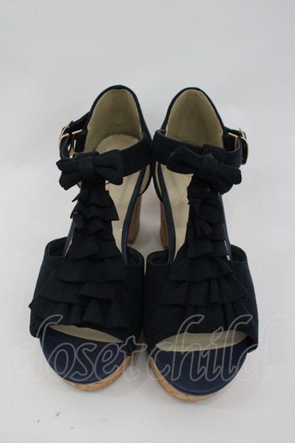 画像2: axes femme / スエードフリルサンダル M コン I-26-02-28-228-AX-SH-SA-ZI (2)