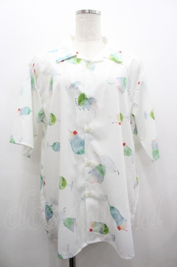 画像1: AXES-X / クリームソーダPT半袖シャツ M 白 I-26-02-28-028-LO-BL-SA-ZI (1)