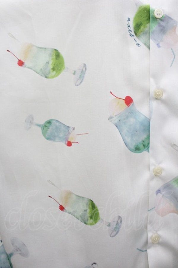 画像3: AXES-X / クリームソーダPT半袖シャツ M 白 I-26-02-28-028-LO-BL-SA-ZI (3)