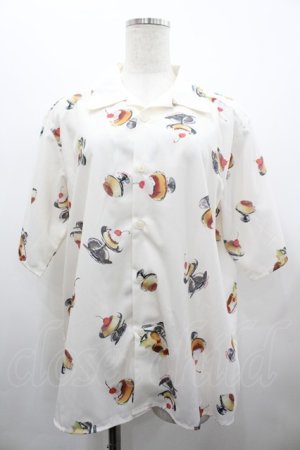 画像: AXES-X / レトロプリンPT半袖シャツ S アイボリー I-26-02-28-029-LO-BL-SA-ZI