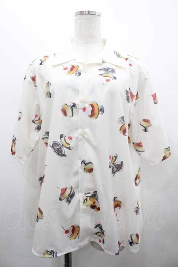 画像1: AXES-X / レトロプリンPT半袖シャツ S アイボリー I-26-02-28-029-LO-BL-SA-ZI (1)