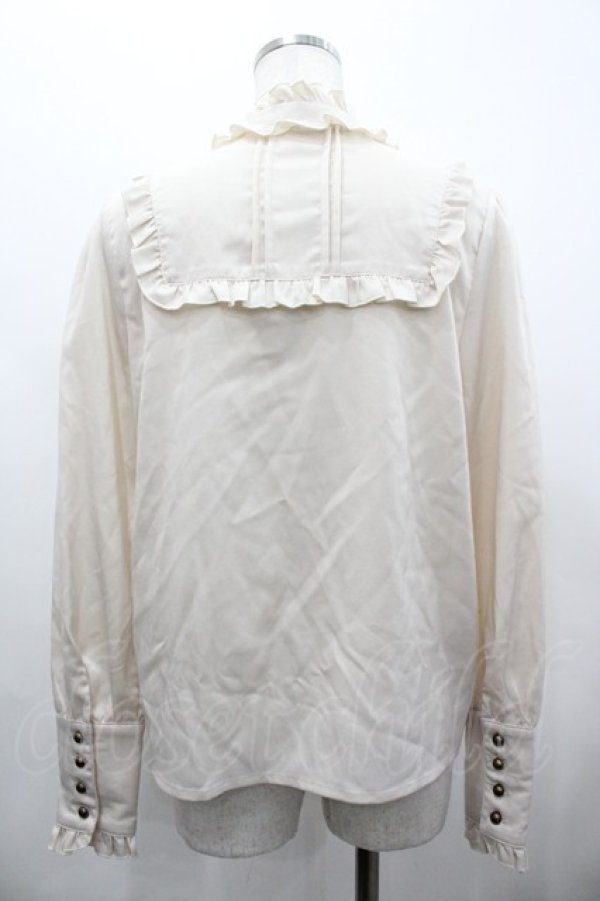 画像2: Amavel / フリルスタンドカラーブラウス F ベージュ I-26-02-28-003-CA-BL-TE-ZI (2)