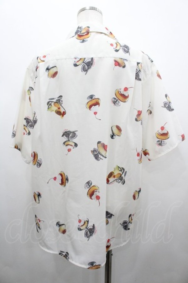 画像2: AXES-X / レトロプリンPT半袖シャツ S アイボリー I-26-02-28-029-LO-BL-SA-ZI (2)