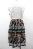 画像2: axes femme / レースX花柄スリットチュニ M 黒 I-26-03-02-037-AX-OP-TE-ZI (2)