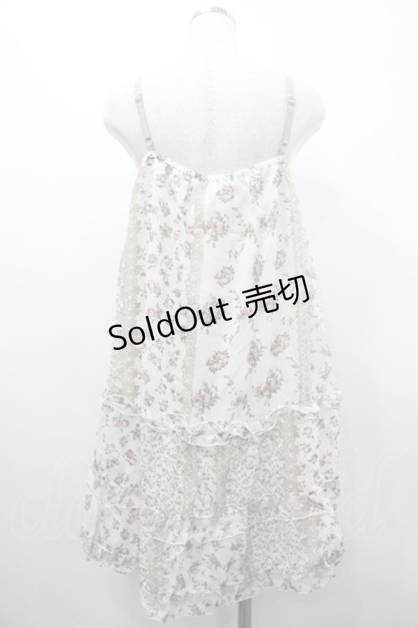 画像2: axes femme / 花Ｘレース柄キャミチュニック M キナリ I-26-03-02-044-AX-OP-SA-ZI (2)