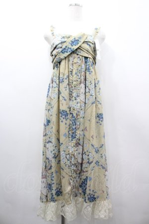 画像: axes femme / オーシャン柄ロングOP M ベージュ I-26-03-02-045-AX-OP-SA-ZI