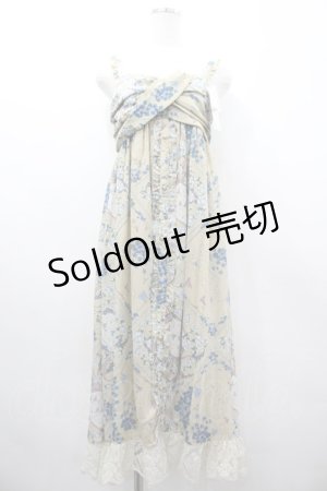 画像: axes femme / オーシャン柄ロングOP M ベージュ I-26-03-02-045-AX-OP-SA-ZI