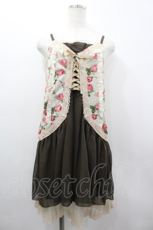 画像: axes femme / ビスチェ重ね着風キャミチュニック M ブラウン I-26-03-02-047-AX-OP-SA-ZI