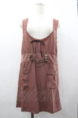 画像: axes femme / ストライプジャンドレ M アワピンク I-26-03-02-052-AX-OP-SA-ZI