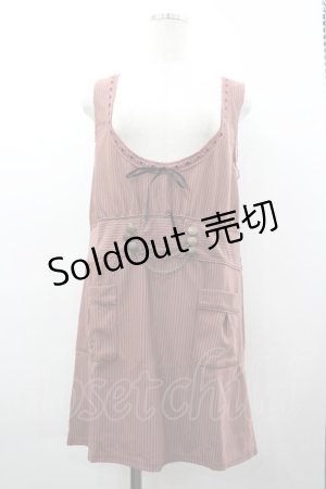 画像: axes femme / ストライプジャンドレ M アワピンク I-26-03-02-052-AX-OP-SA-ZI