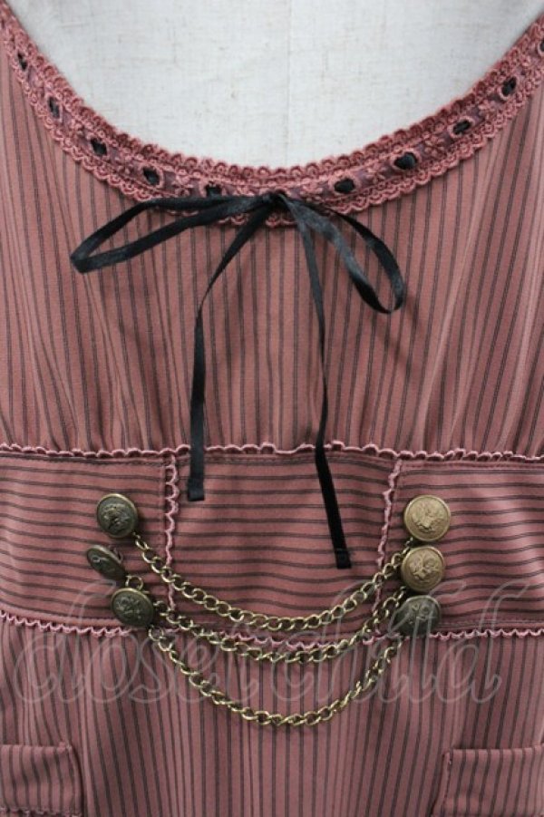 画像3: axes femme / ストライプジャンドレ M アワピンク I-26-03-02-052-AX-OP-SA-ZI (3)