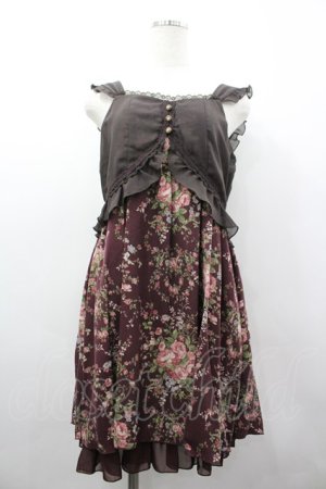 画像: axes femme / キャミ重ねチュニック M ワイン I-26-03-02-055-AX-OP-SA-ZI