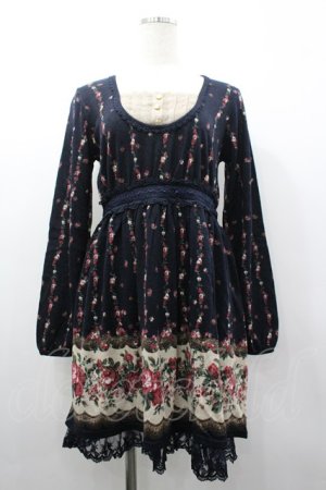 画像: axes femme / ローズパネル柄カットチュニ M コン I-26-03-02-059-AX-OP-SA-ZI