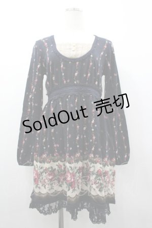 画像: axes femme / ローズパネル柄カットチュニ M コン I-26-03-02-059-AX-OP-SA-ZI