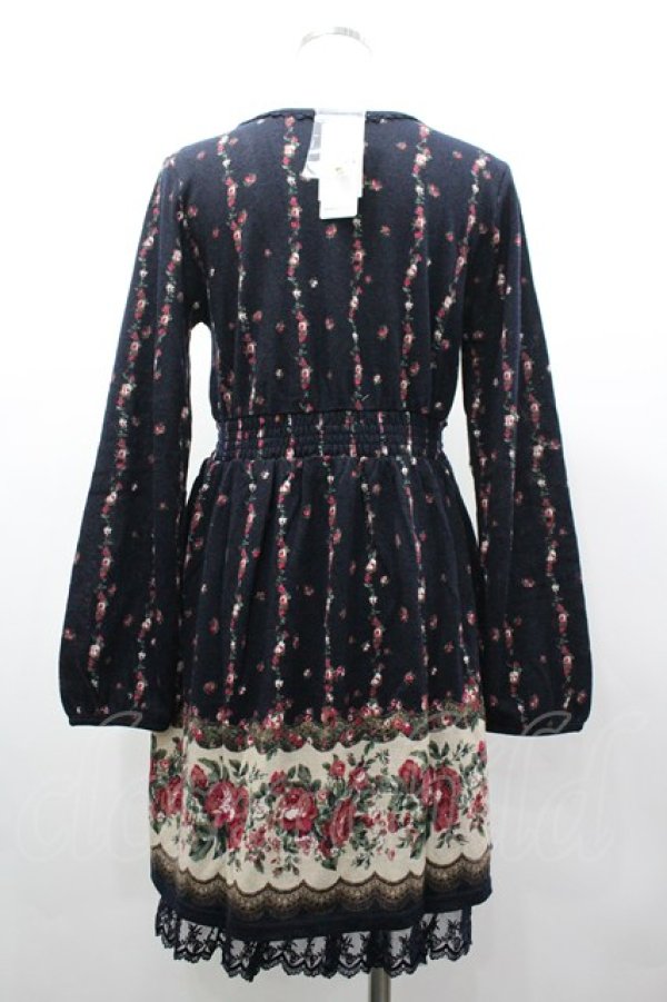 画像2: axes femme / ローズパネル柄カットチュニ M コン I-26-03-02-059-AX-OP-SA-ZI (2)