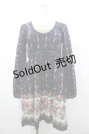 画像: axes femme / ローズパネル柄カットチュニ M コン I-26-03-02-060-AX-OP-SA-ZI